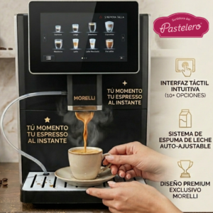 CAFETERA AUTOMATICA PARA ESPRESSO AMERICANO Y CAPUCHINO MORELLI